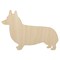 Pembroke Welsh Corgi Dog Solid Unfinished Wood Shape Piece Cutout for DIY Craft Projects